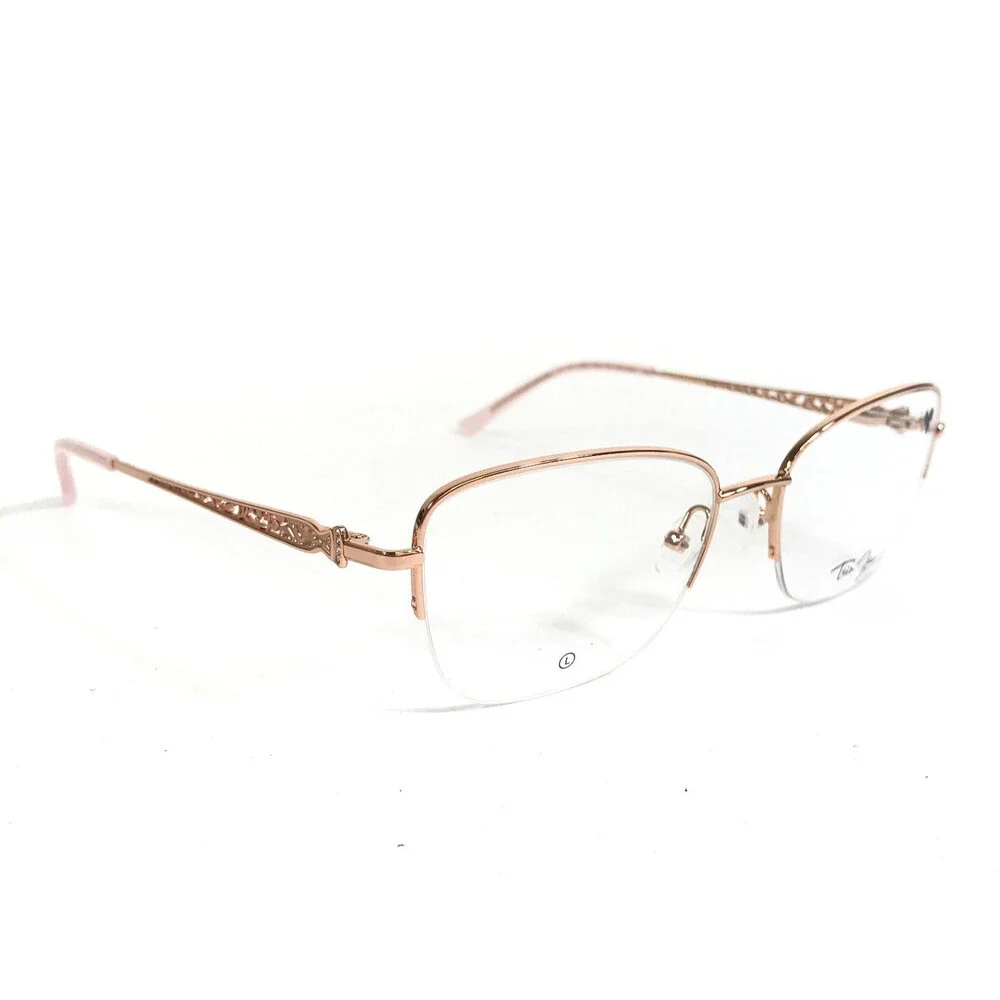 Tres Jolie Eyeglasses Frames 200 770 Rose Gold Cat Eye Half Rim 55-18-140
